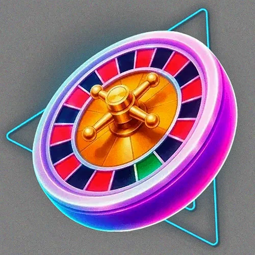Neon roulette wheel