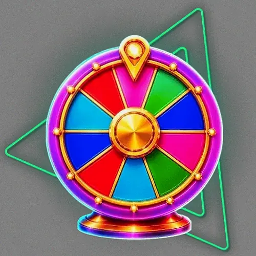 Colourful prize wheel