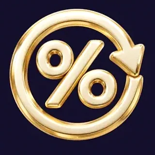 Gold percent symbol — Slots Gallery