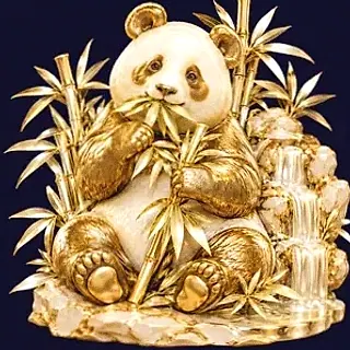 Panda eating bamboo — Slots Gallery